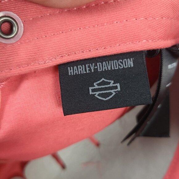 Harley Davison Motorcycles Hat Cap Women's  Wounded Warrior Project Salmon NWT - Picture 6 of 8